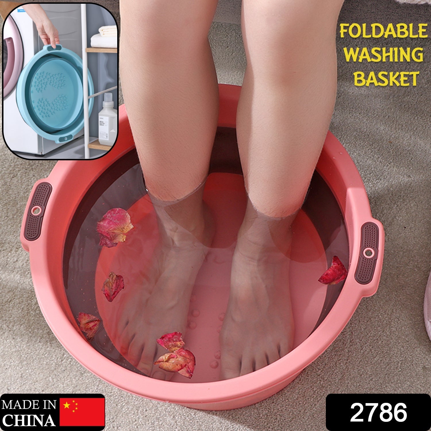 Portable folding tub for foot spa and storage Portable folding tub for foot spa and storage